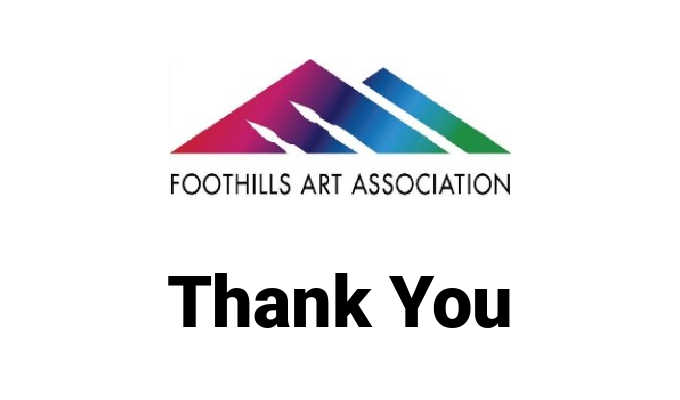 Join/Renew Confirmation - Foothills Art Association