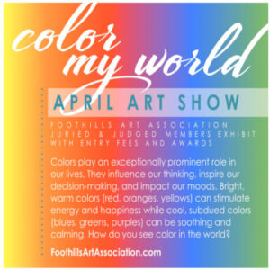 banner describing April art show